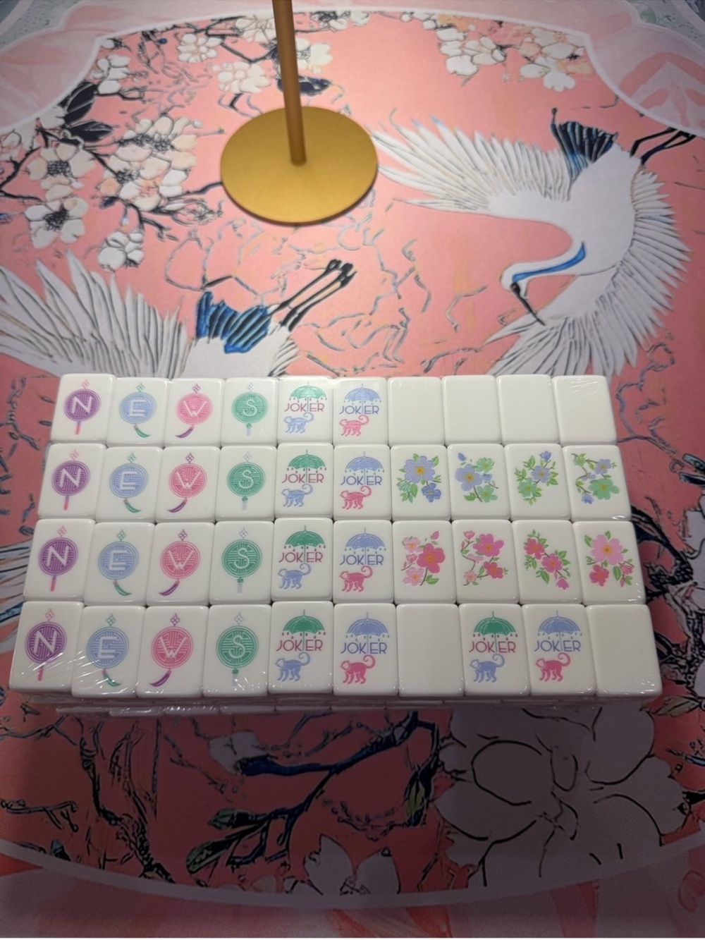 Lavender Lilac Purple and Pink Mahjong Tiles - Picture 7 of 8